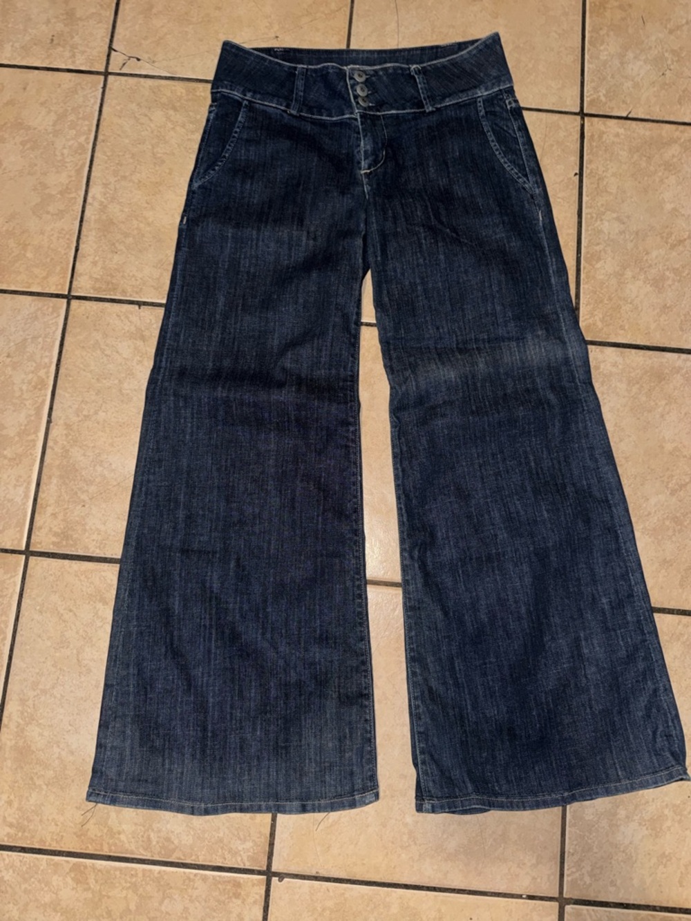 Hudson Jeans Wide Leg Dark Blue Denim